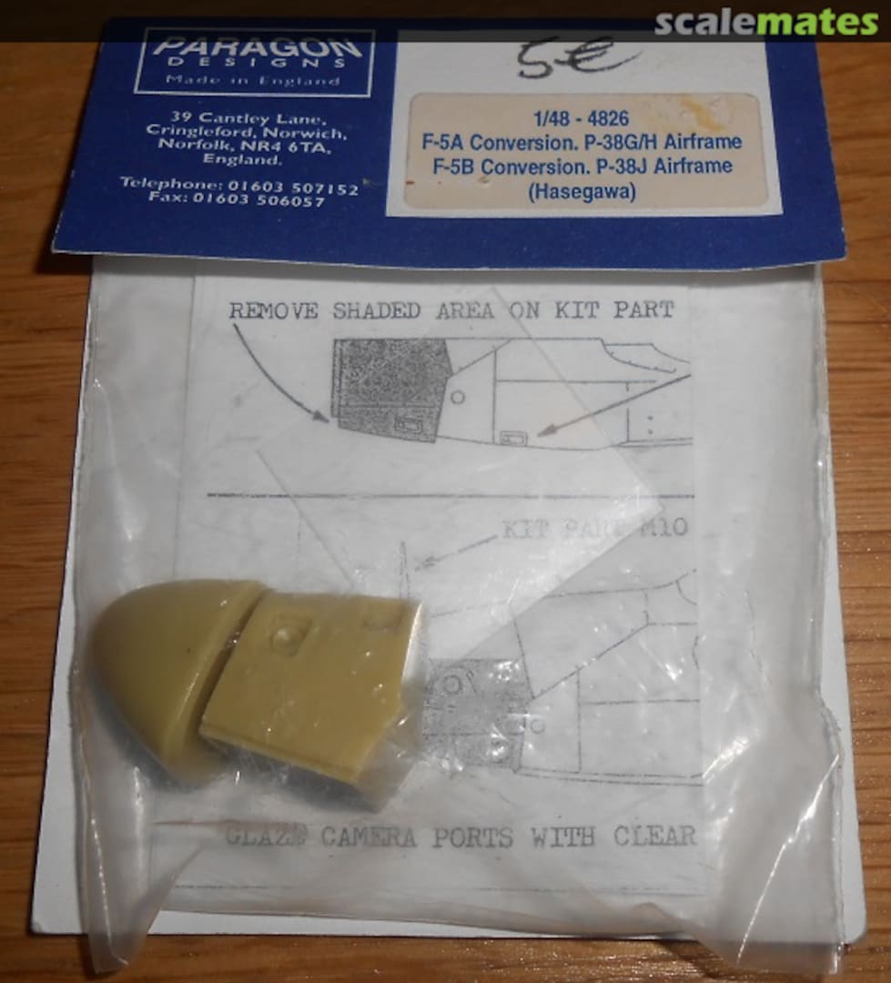 Boxart F-5A Conversion for P-38 G/H Airframe / F-5B Conversion for P-38J Airframe 4826 Paragon Designs Boxart F-5A Conversion for P-38 G/H Airframe / F-5B Conversion for P-38J Airframe 4826 Paragon Designs