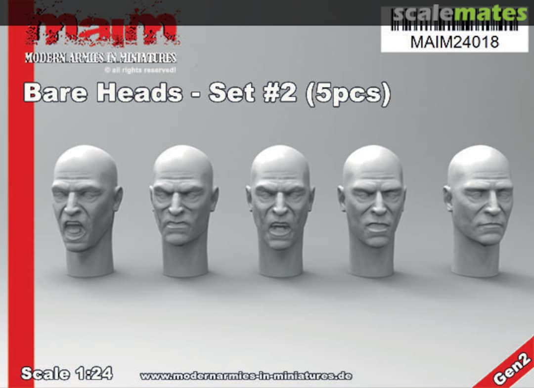 Boxart Bare Heads - Set #2 (5pcs) MAIM24018 MAiM Boxart Bare Heads - Set #2 (5pcs) MAIM24018 MAiM