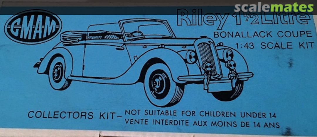 Boxart Riley 1 1/2 Litre CM 001 C.M.A. Mouldcast Boxart Riley 1 1/2 Litre CM 001 C.M.A. Mouldcast