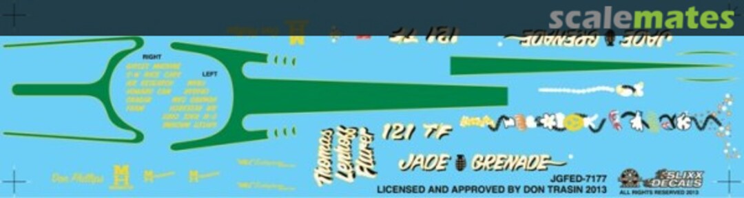 Boxart Jade Grenade Front Engine Dragster 7177/JGFED Slixx Decals