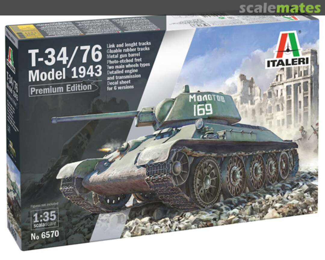 Boxart T-34/76 mod. 1943 6570 Italeri Boxart T-34/76 mod. 1943 6570 Italeri
