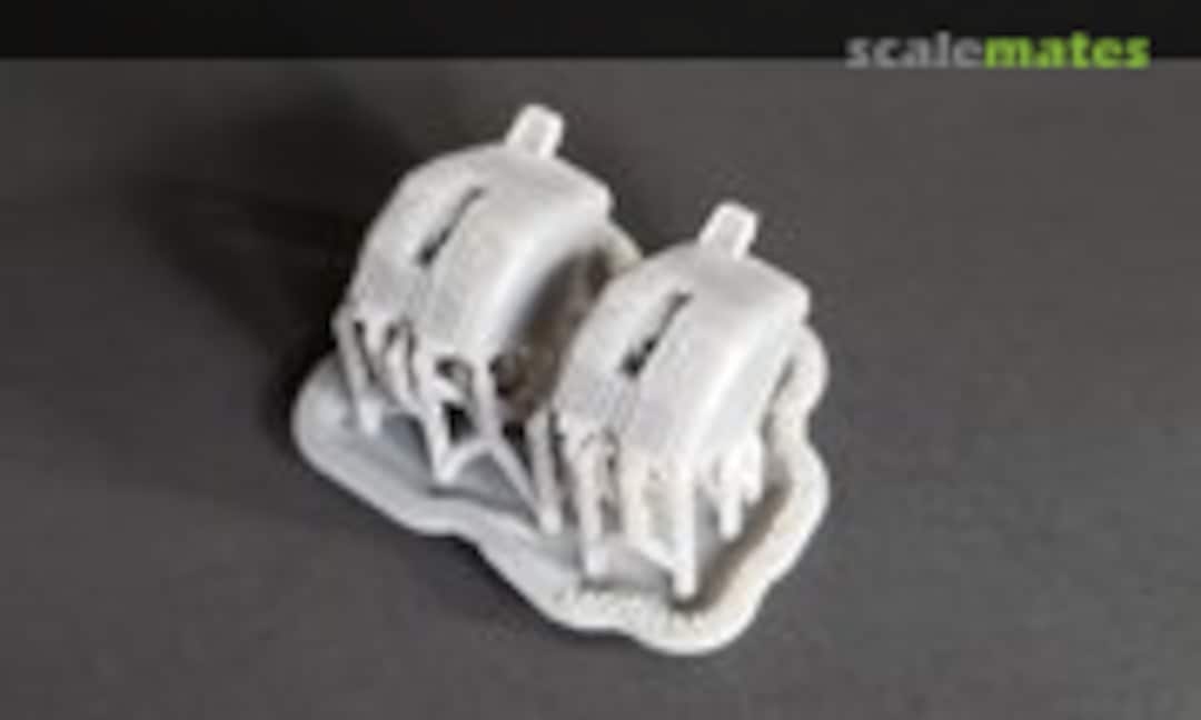 1:310 Brooke class and Garcia class 5"/38 cal. "Double-knuckle" Mounts, set of 2 (Model Monkey 310-5in38-2) 310-5in38-2