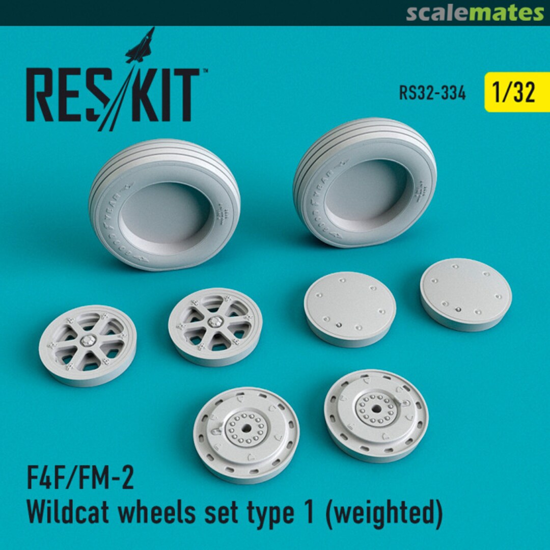 Boxart Grumman F4F/FM-2 Wildcat - wheels set type 1 (weighted) RS32-0334 ResKit Boxart Grumman F4F/FM-2 Wildcat - wheels set type 1 (weighted) RS32-0334 ResKit