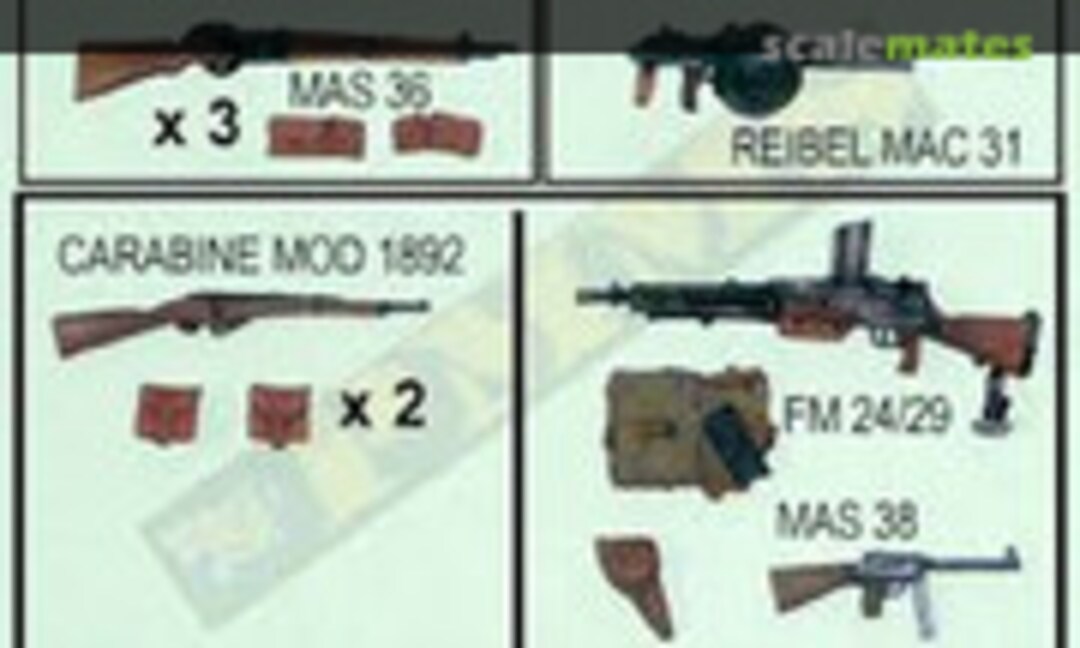 1:35 Set armes France 1940 (Azimut 35396) 35396