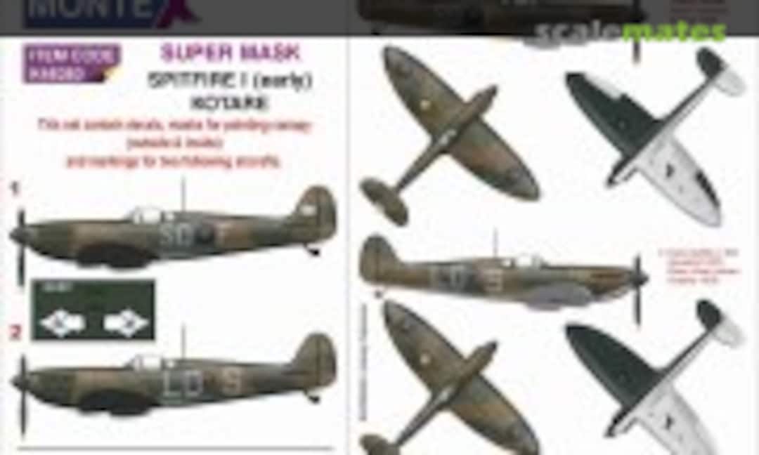 1:32 Supermarine Spitfire Mk.I (early) - super painting mask set (Montex K32383) K32383