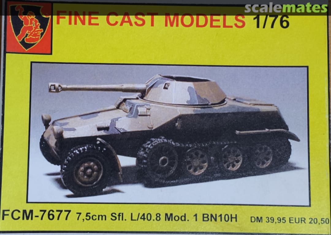 Boxart 7,5 cm Selbstfahrlafette L/40,8 (Modell 1) BN10(H) FCM-7677 Fine Cast Models Boxart 7,5 cm Selbstfahrlafette L/40,8 (Modell 1) BN10(H) FCM-7677 Fine Cast Models
