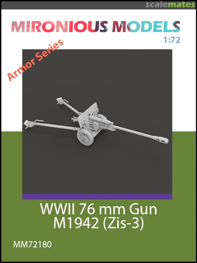 Boxart 76 mm Gun M1942 (Zis-3) (3D-Printed) MM72180 Mironious Models Boxart 76 mm Gun M1942 (Zis-3) (3D-Printed) MM72180 Mironious Models
