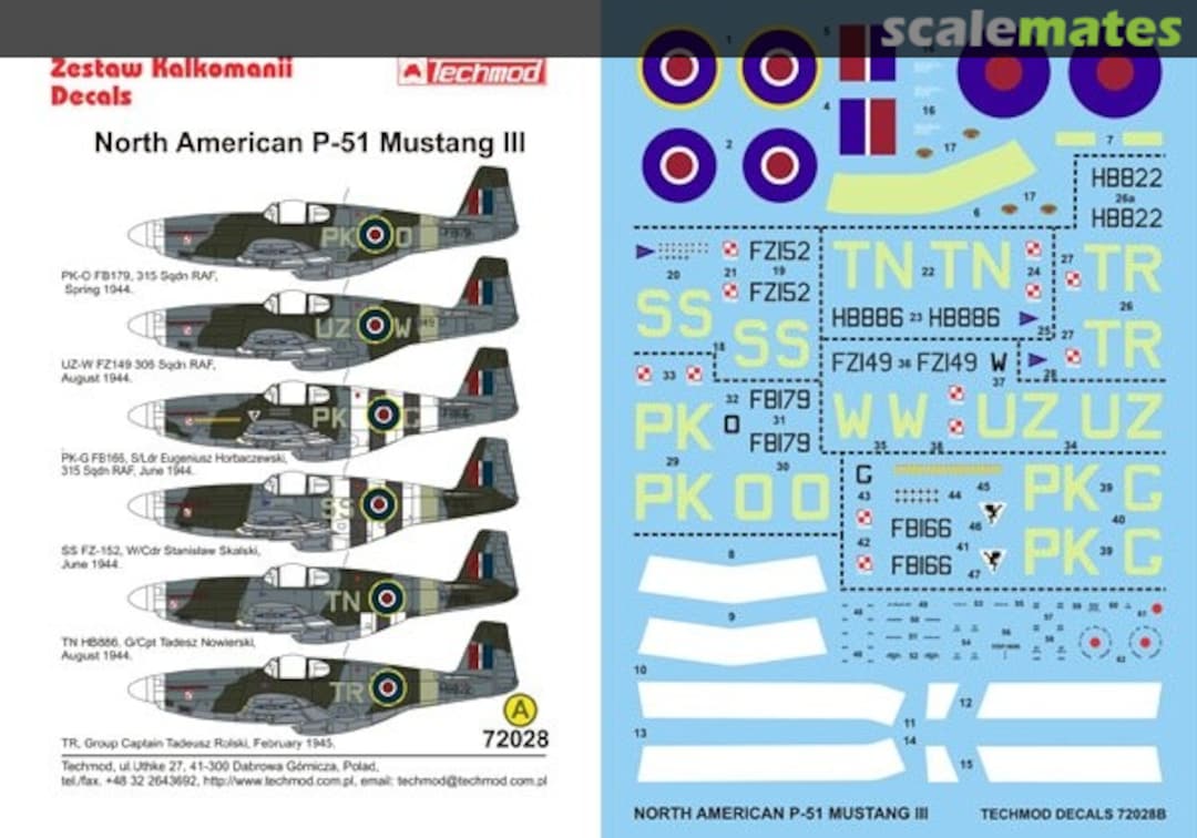 Boxart North American P-51 Mustang III 72028 Techmod Boxart North American P-51 Mustang III 72028 Techmod