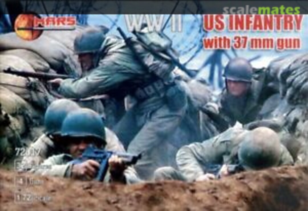 Boxart US Infantry with 37mm Gun 72017 Mars Figures Boxart US Infantry with 37mm Gun 72017 Mars Figures