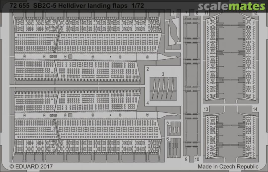 Boxart SB2C-5 Helldiver landing flaps 72655 Eduard