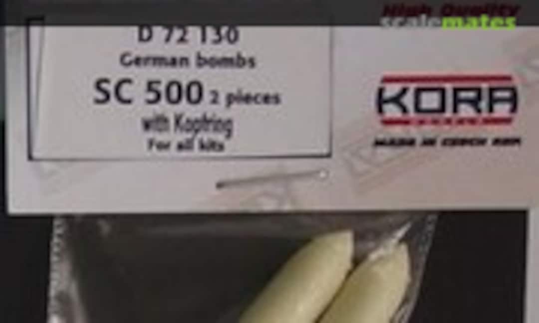 1:72 German Bombs SC500 with Kopfring (Kora Models D72130) D72130
