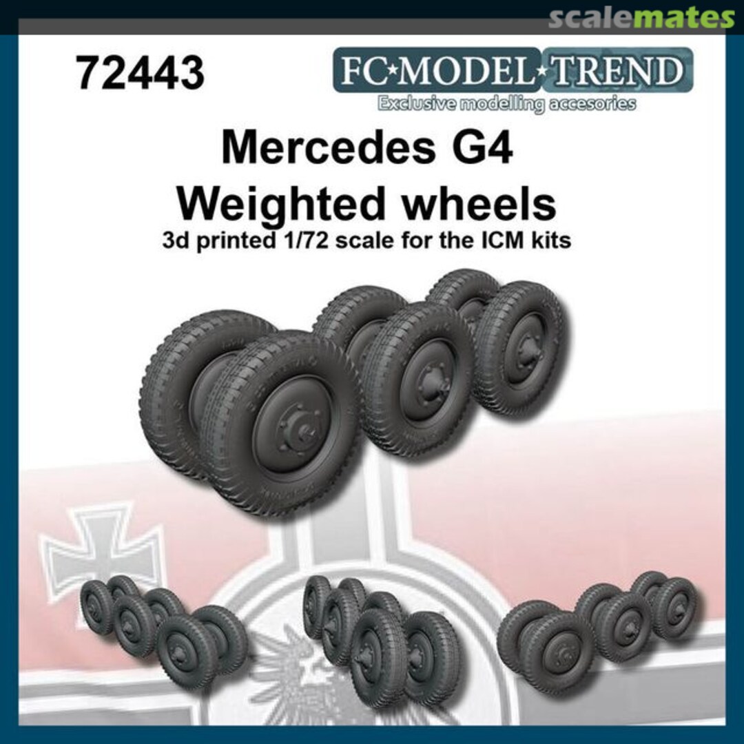 Boxart Mercedes G4 "gelande" weighted wheels 72443 FC Model Trend
