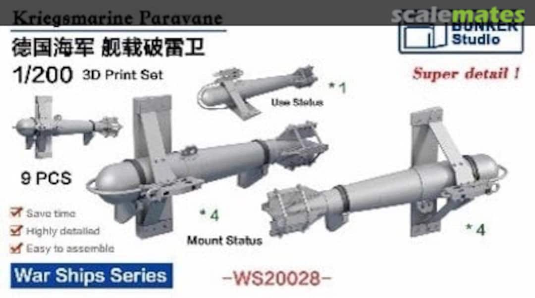 Boxart Kriegsmarine Paravane Set WS20028 Bunker Studio Boxart Kriegsmarine Paravane Set WS20028 Bunker Studio