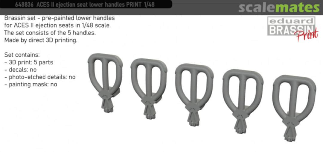 Boxart ACES II ejection seat lower handles PRINT 648836 Eduard Boxart ACES II ejection seat lower handles PRINT 648836 Eduard