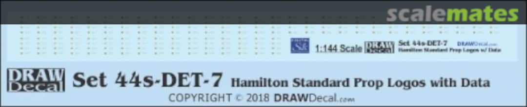 Boxart Hamilton Standard Prop Logos with Data Blocks 44-DET-7 Draw Decal