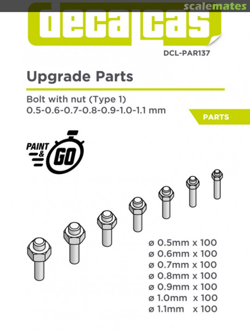 Boxart Bolt with nut DCL-PAR137 Decalcas