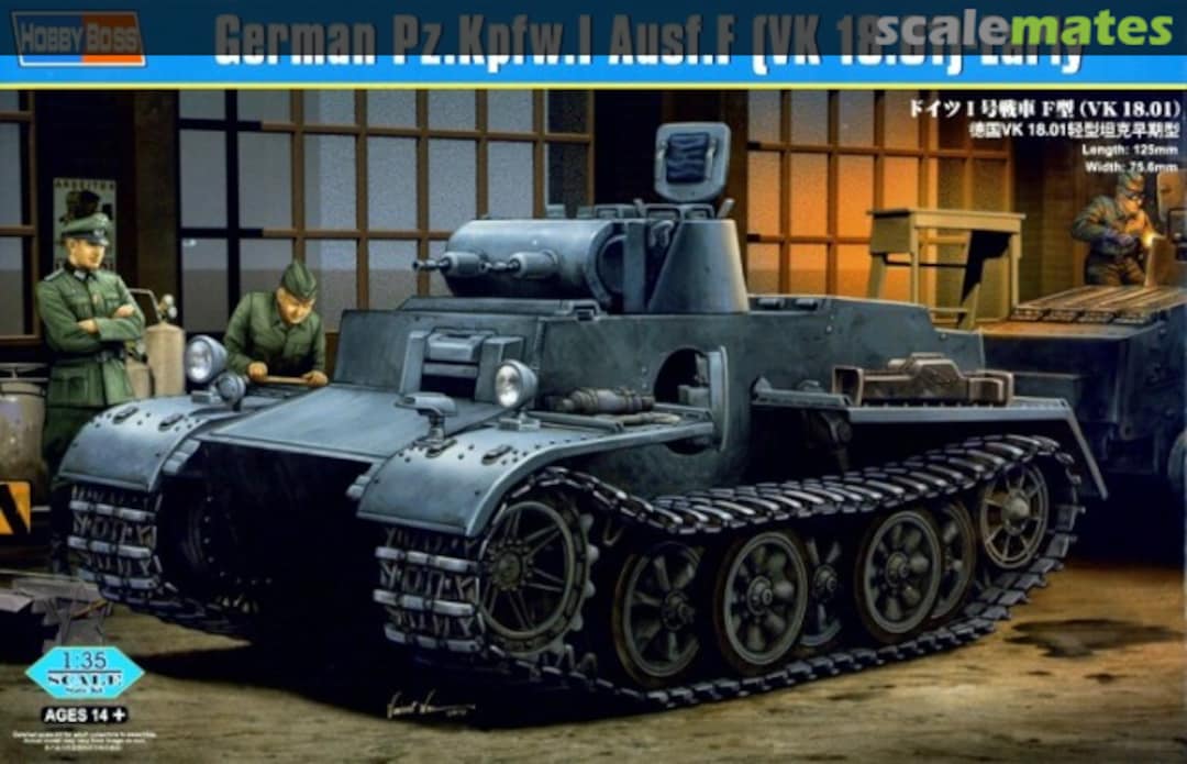 Boxart Pz.Kpfw. I Ausf.F (VK 18.01)- Early 83804 HobbyBoss Boxart Pz.Kpfw. I Ausf.F (VK 18.01)- Early 83804 HobbyBoss