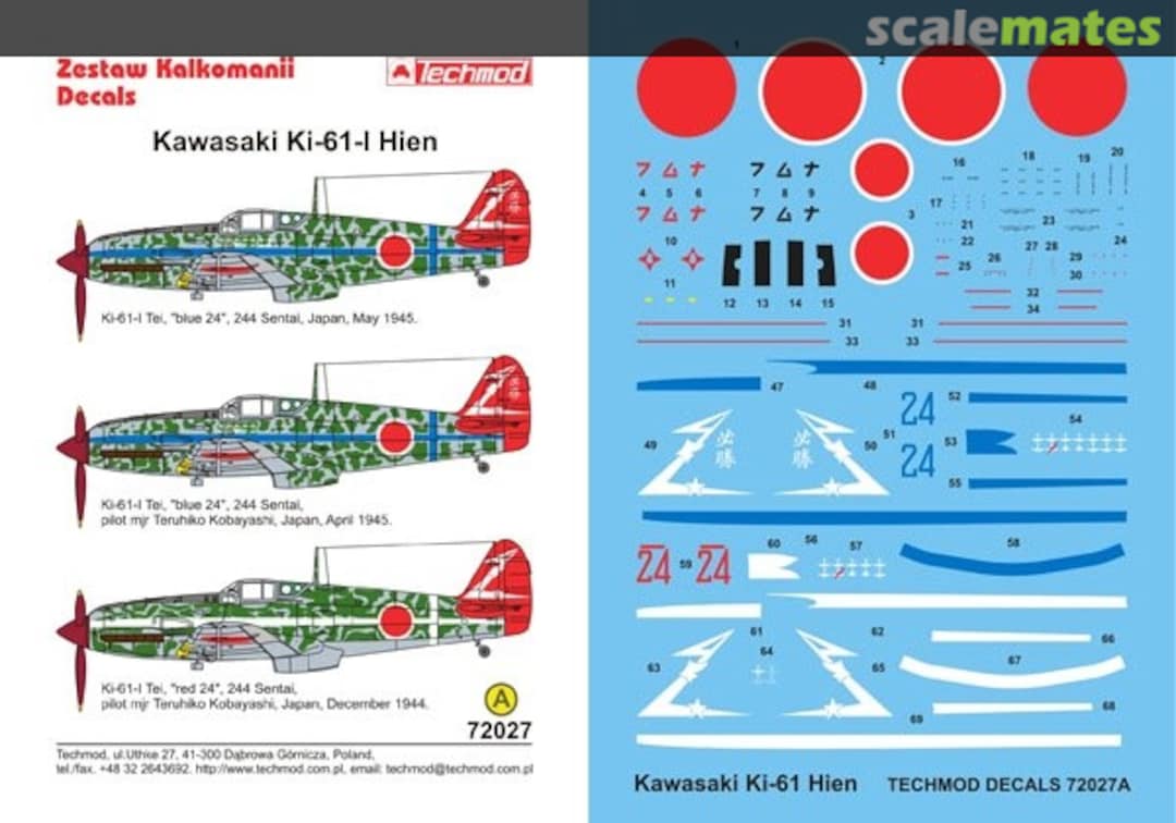 Boxart Kawasaki Ki-61 Hien 72027A Techmod Boxart Kawasaki Ki-61 Hien 72027A Techmod