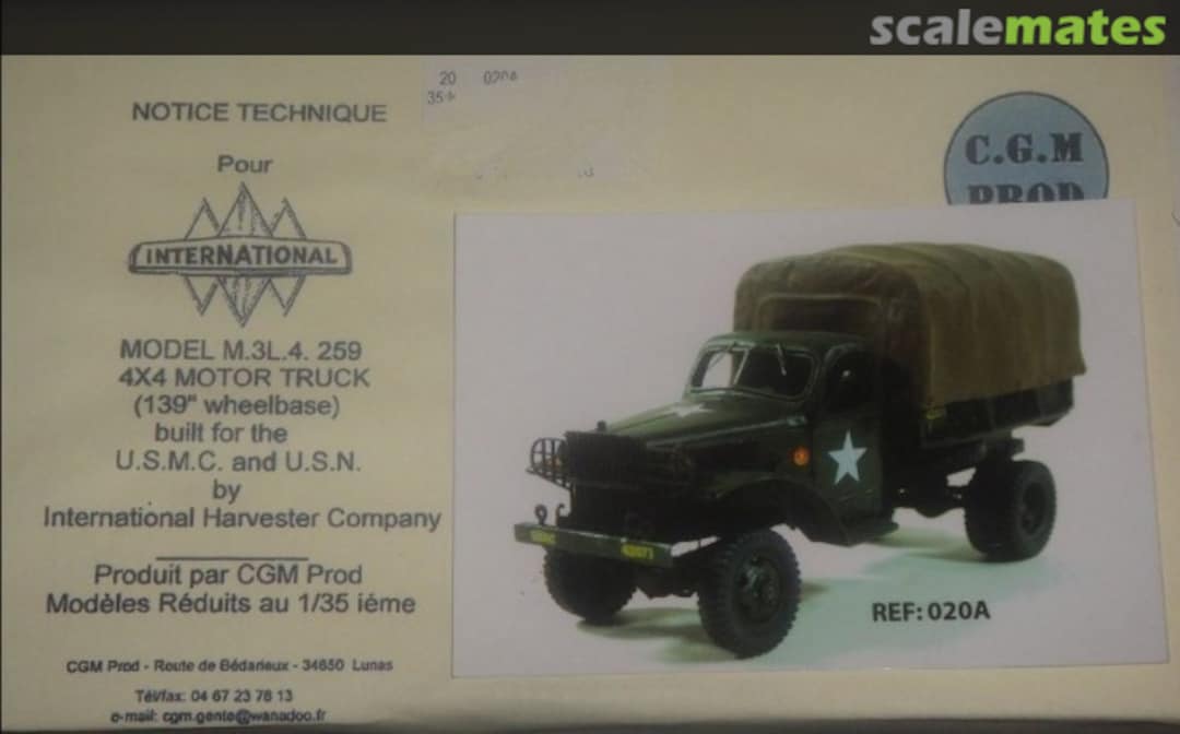 Boxart International IHC M.3L.4 truck 020A CGM Productions Boxart International IHC M.3L.4 truck 020A CGM Productions