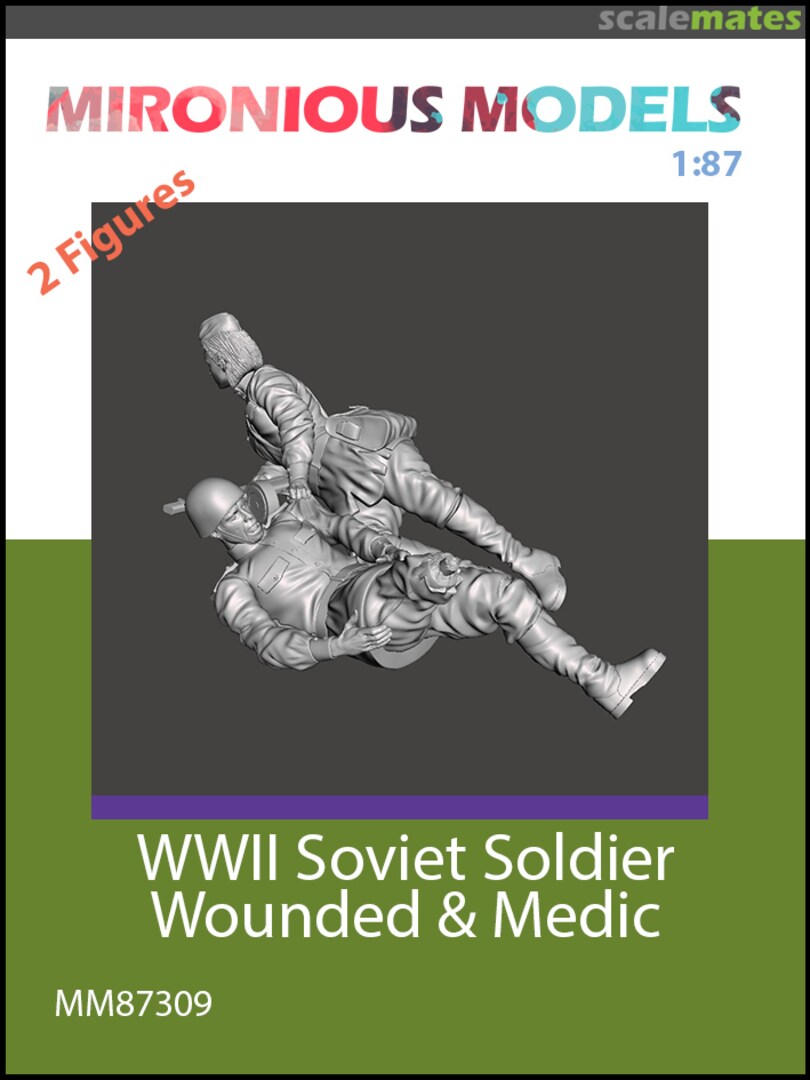 Boxart WWII Soviet Soldier Wounded & Medic MM87309 Mironious Models Boxart WWII Soviet Soldier Wounded & Medic MM87309 Mironious Models