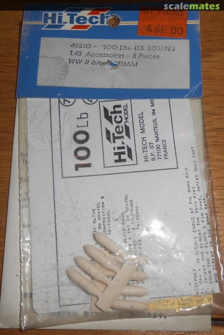 Boxart 100 Lbs U.S. Bombes (8 Pcs.) 48510 Hi-Tech Boxart 100 Lbs U.S. Bombes (8 Pcs.) 48510 Hi-Tech