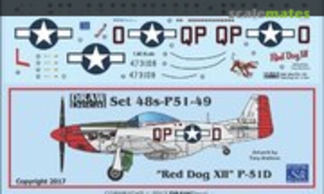 1:48 P-51D "Red Dog XII" (Draw Decal 48-P51-49) 48-P51-49