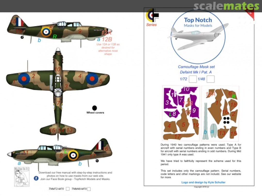 Boxart Boulton Paul Defiant Mk I Pat A TNM72-M70 TopNotch Boxart Boulton Paul Defiant Mk I Pat A TNM72-M70 TopNotch