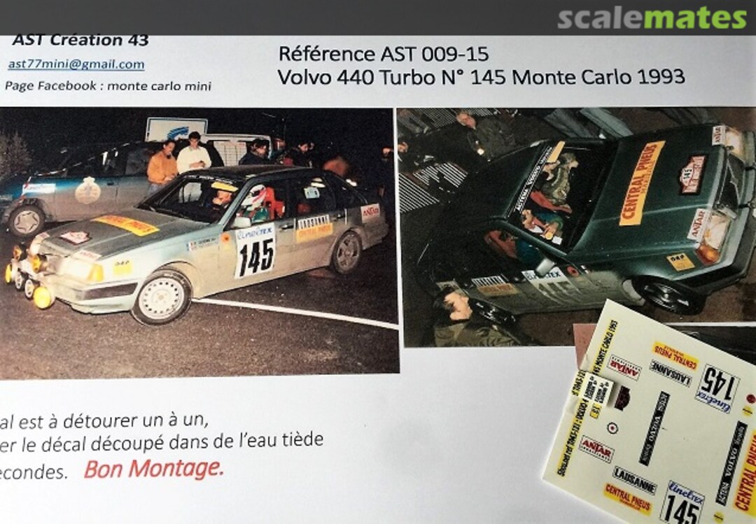 Boxart Volvo 440 Turbo "CENTRAL PNEUS" AST 009-15 AST Création 43