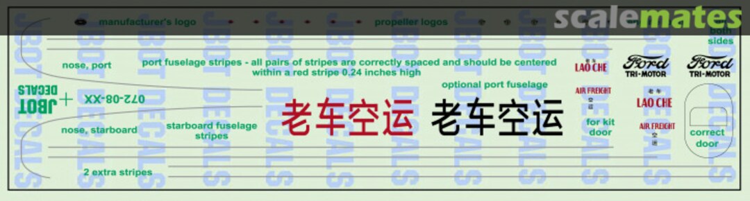 Boxart Lao Che's Ford Trimotor 072-08-73 JBOT Decals Boxart Lao Che's Ford Trimotor 072-08-73 JBOT Decals