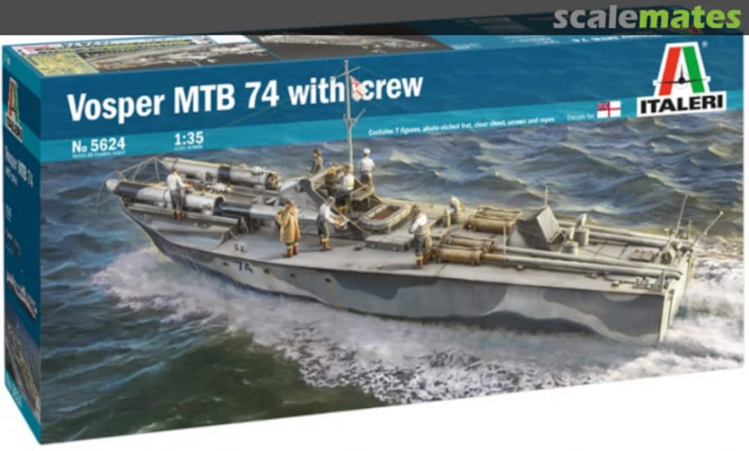 Boxart Vosper MTB 74 with crew 5624 Italeri Boxart Vosper MTB 74 with crew 5624 Italeri