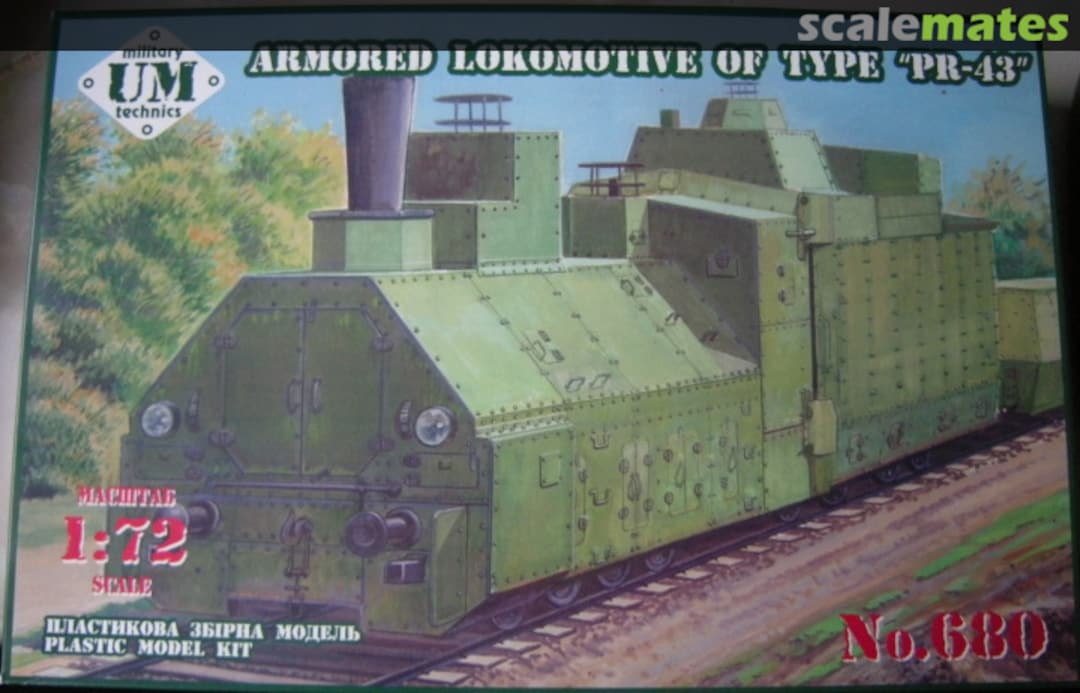 Boxart Armored Lokomotive of Type "PR-43" 680 UM Military Technics Boxart Armored Lokomotive of Type "PR-43" 680 UM Military Technics