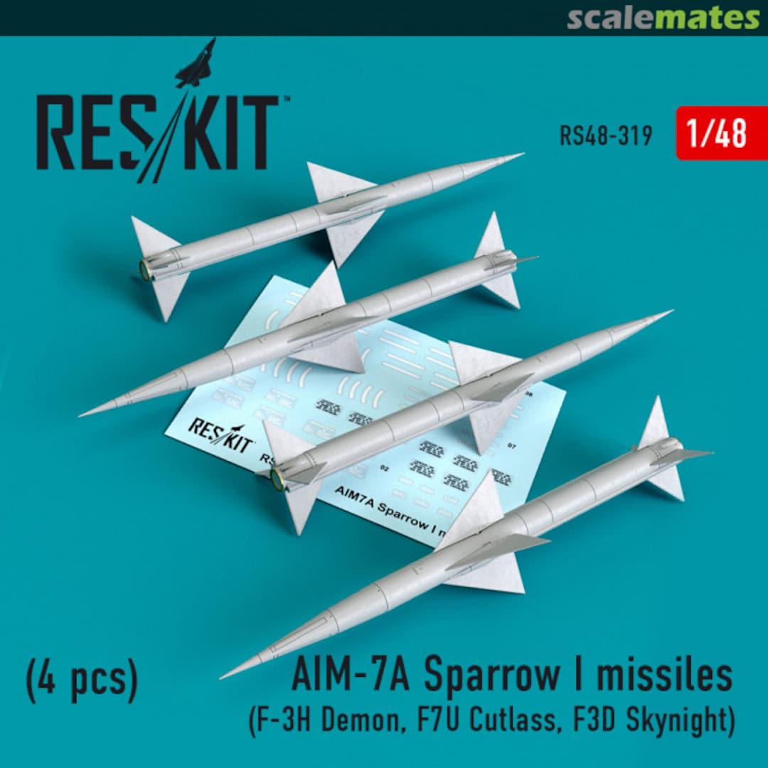 Boxart AIM-7A Sparrow I missiles RS48-0319 ResKit Boxart AIM-7A Sparrow I missiles RS48-0319 ResKit
