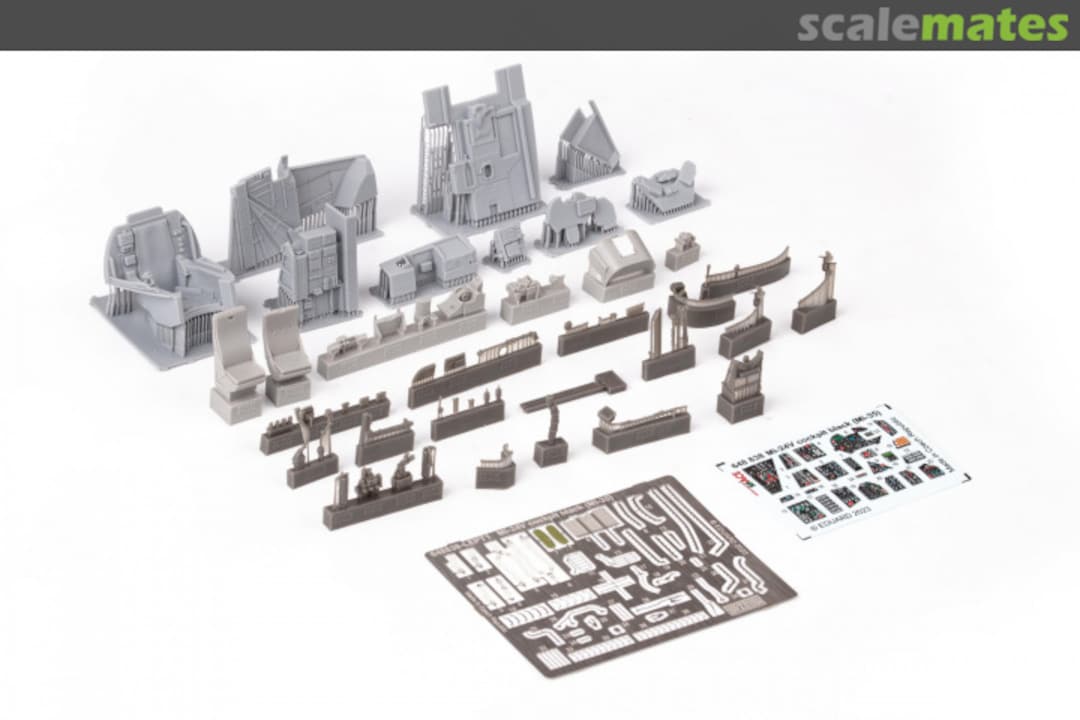 Contents Mi-24V cockpit black (Mi-35) Brassin PRINT and SPACE 648838 Eduard