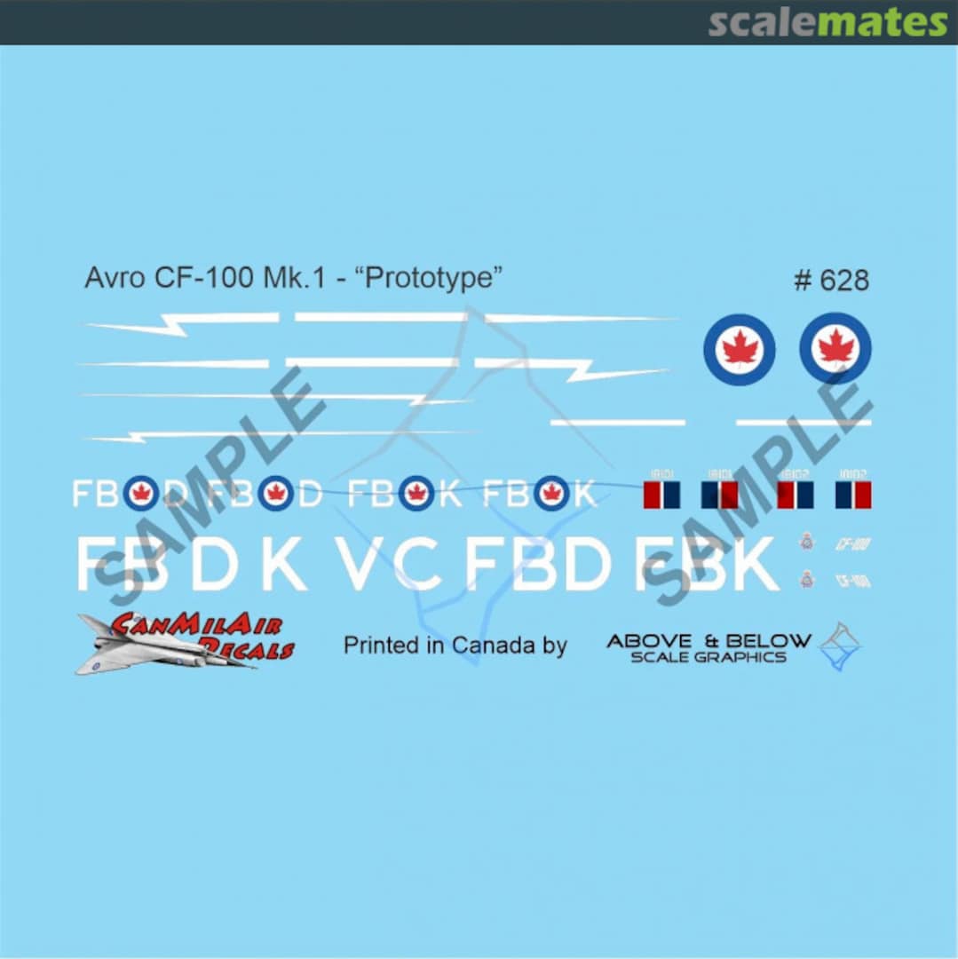 Boxart Avro CF-100 Mk. 1 - "Prototype" 628 Above & Below Graphics Boxart Avro CF-100 Mk. 1 - "Prototype" 628 Above & Below Graphics