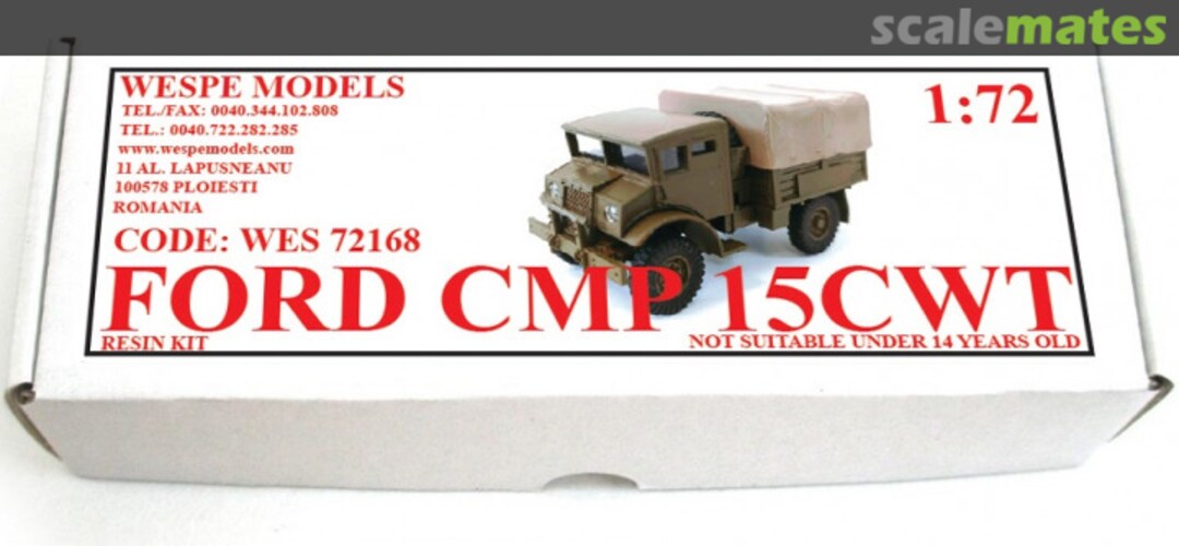 Boxart Ford CMP 15CWT WES 72168 Wespe Models Boxart Ford CMP 15CWT WES 72168 Wespe Models