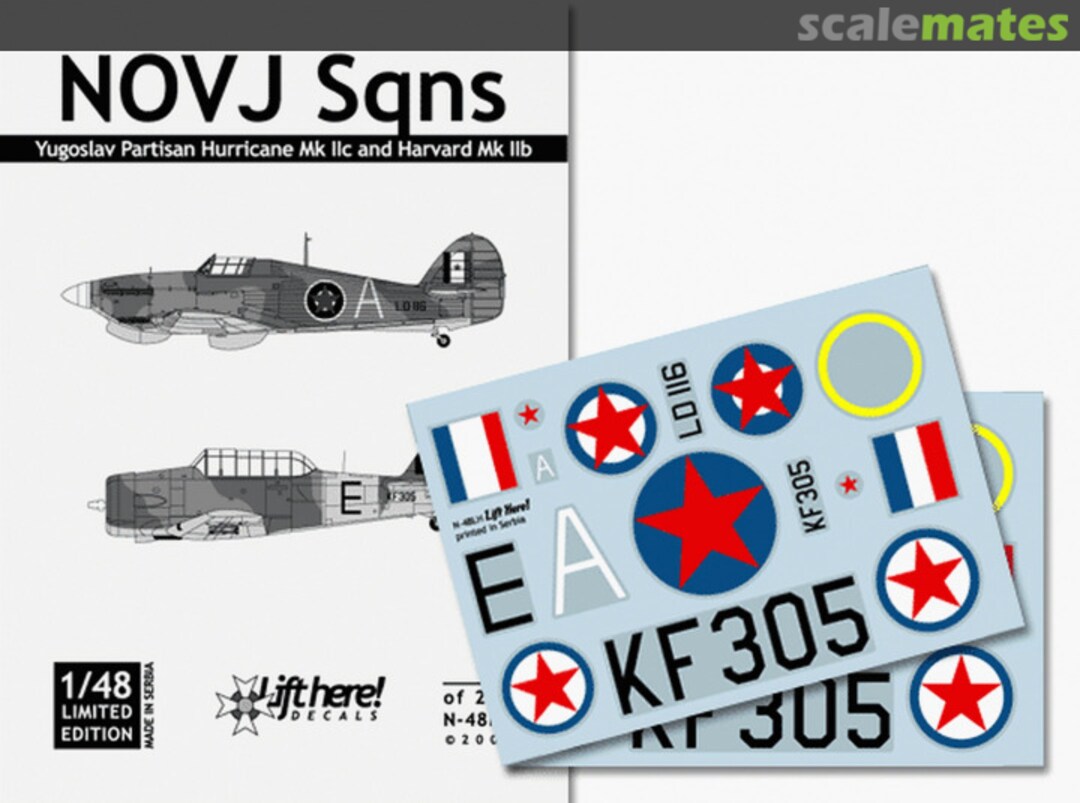 Contents Yugoslav Partisan Hurricane Mk IIc and Harvard Mk IIb N-48LH Lift Here Decals Contents Yugoslav Partisan Hurricane Mk IIc and Harvard Mk IIb N-48LH Lift Here Decals