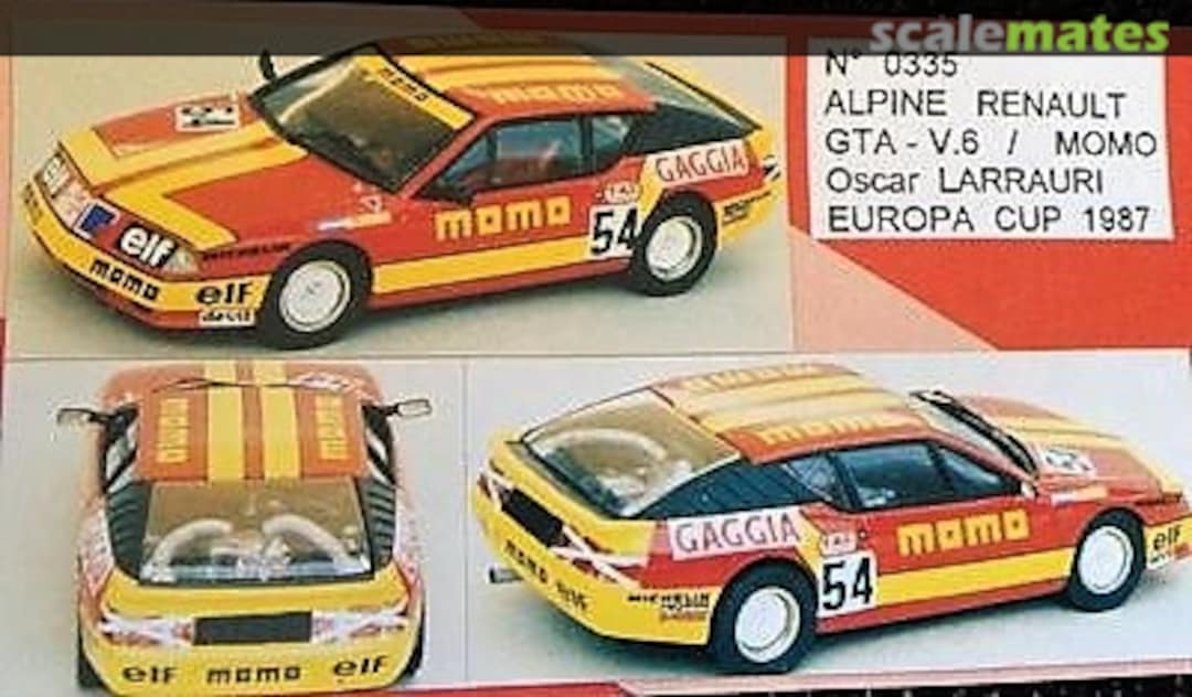 Boxart Alpine GTA V6 "Momo" 335 Mini Racing Boxart Alpine GTA V6 "Momo" 335 Mini Racing