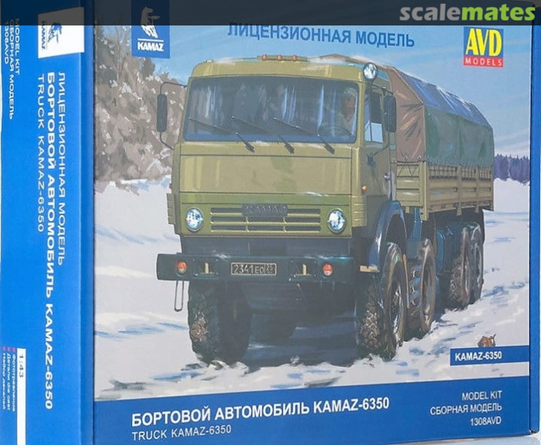 Boxart KamAZ-6350 Mustang 1308 AVD Models Boxart KamAZ-6350 Mustang 1308 AVD Models