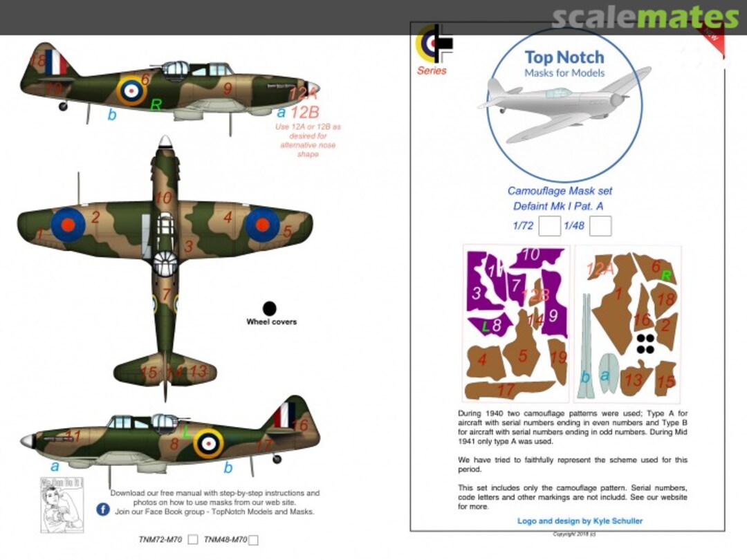 Boxart Boulton Paul Defiant Mk I Pat A TNM48-M70 TopNotch Boxart Boulton Paul Defiant Mk I Pat A TNM48-M70 TopNotch