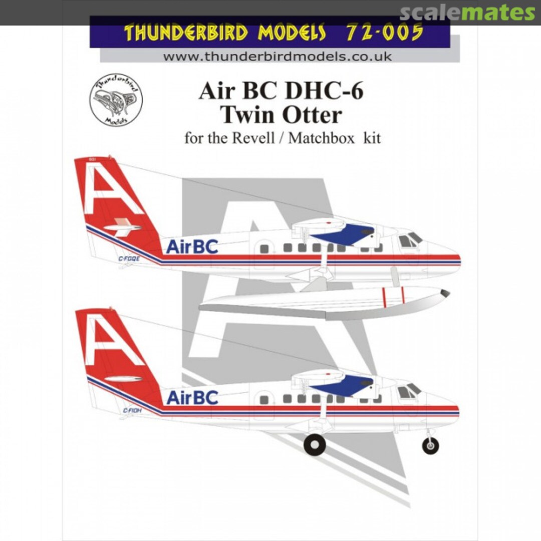 Boxart Air BC de-Havilland-Canada DHC-6 Twin Otter 72-005 Thunderbird Models Boxart Air BC de-Havilland-Canada DHC-6 Twin Otter 72-005 Thunderbird Models