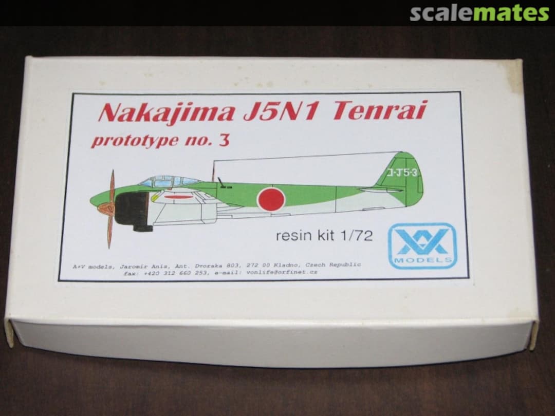 Boxart Nakajima J5N1 Tenrai XX A+V Models