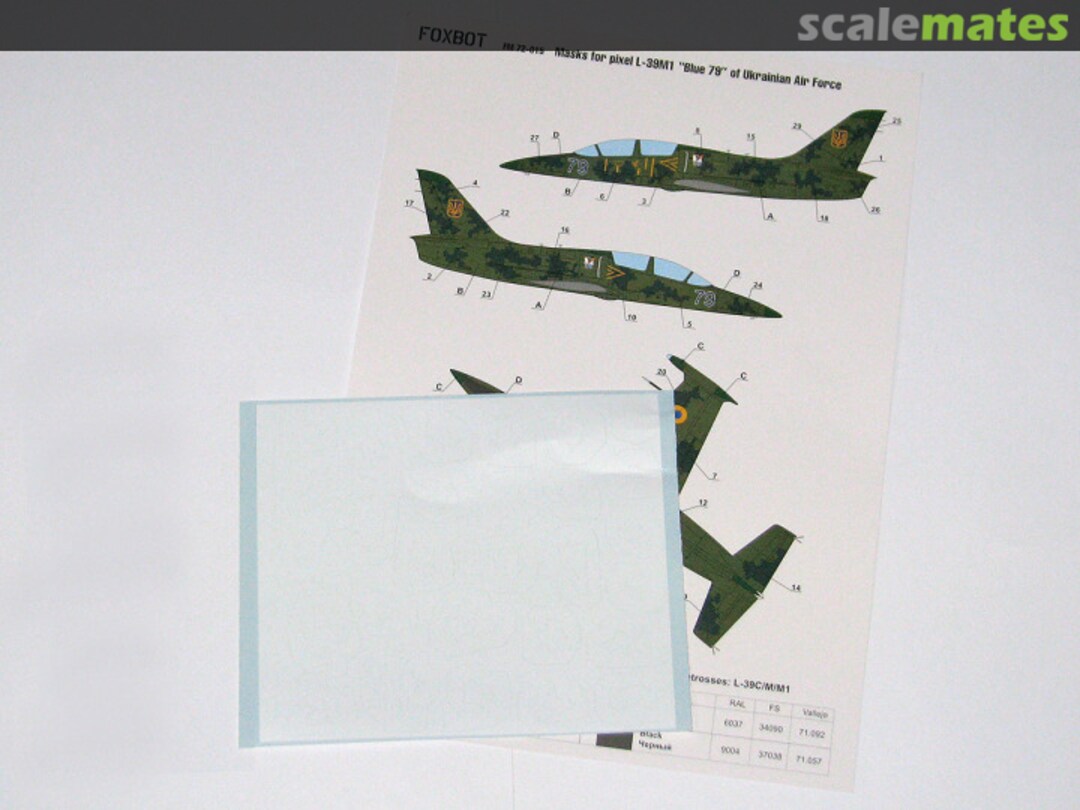 Boxart Masks for pixel L-39M1 “Blue 79” FM72-015 Foxbot Boxart Masks for pixel L-39M1 “Blue 79” FM72-015 Foxbot