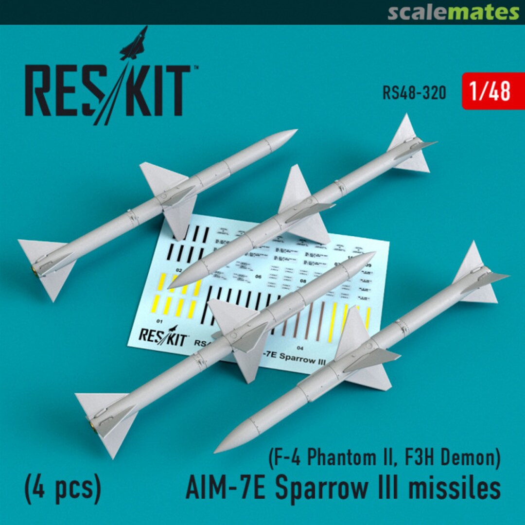 Boxart AIM-7E Sparrow III missiles RS48-0320 ResKit Boxart AIM-7E Sparrow III missiles RS48-0320 ResKit