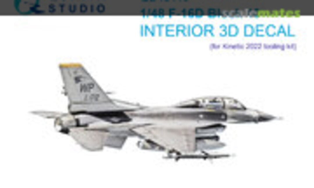 1:48 F-16D block 40 interior 3D decals (Quinta Studio QD48419) QD48419