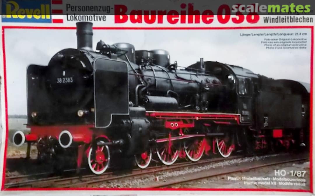 Boxart Personenzug-Lokomotive Baureihe 038 mit/met/avec/with Wagner-Windleitblechen 2163 Revell