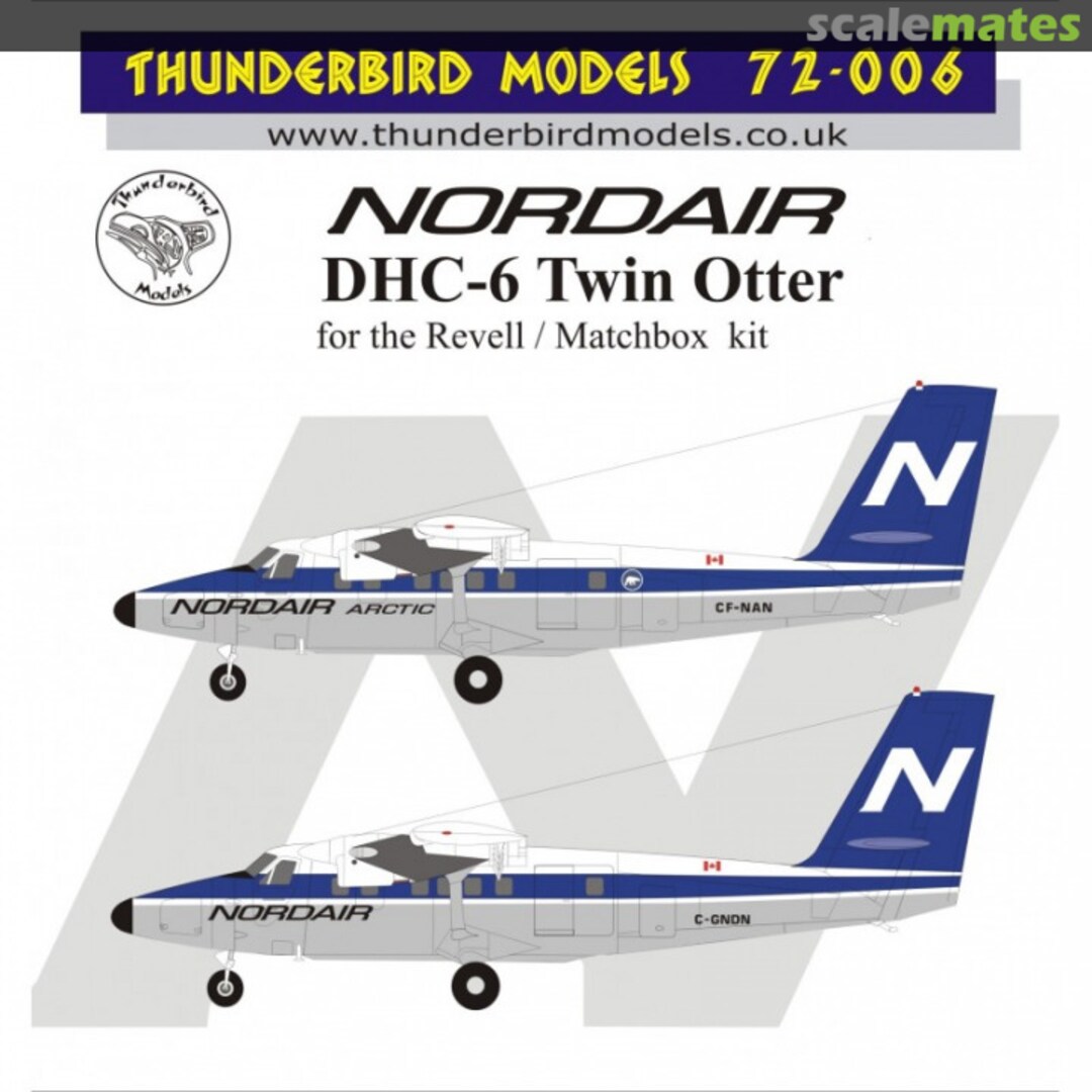 Boxart Nordair de-Havilland-Canada DHC-6 Twin Otter 72-006 Thunderbird Models Boxart Nordair de-Havilland-Canada DHC-6 Twin Otter 72-006 Thunderbird Models