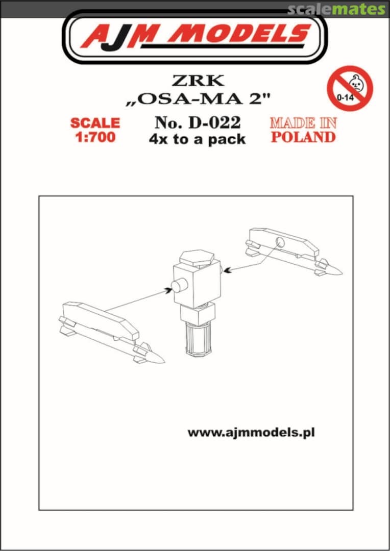 Boxart Wyrzutnia rakiet ZRK "OSA-MA" 2 D-022 AJM Models Boxart Wyrzutnia rakiet ZRK "OSA-MA" 2 D-022 AJM Models