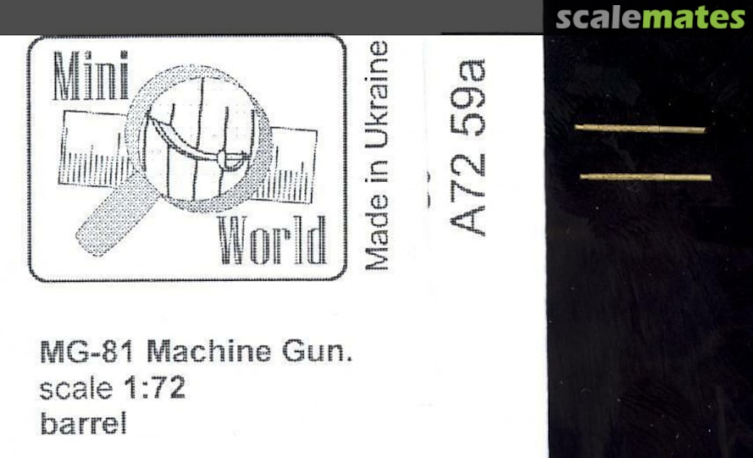 Boxart German WWII MG-81 Machine Gun Barrels (2) Metal Set A7259a Mini World Boxart German WWII MG-81 Machine Gun Barrels (2) Metal Set A7259a Mini World