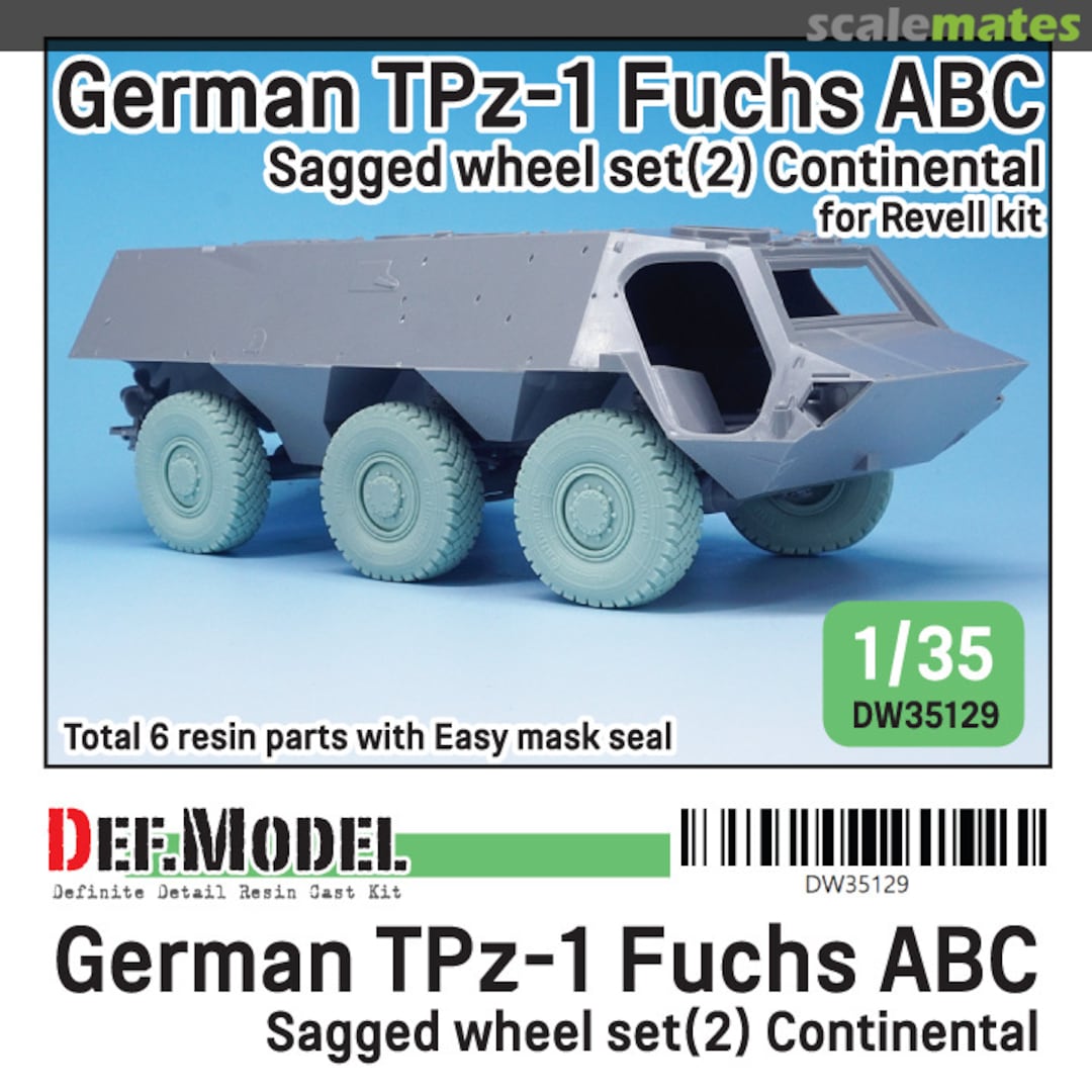 Boxart German TPz-1 Fuchs ABC Sagged Wheels (2) Continental HCS DW35129 Def.Model Boxart German TPz-1 Fuchs ABC Sagged Wheels (2) Continental HCS DW35129 Def.Model
