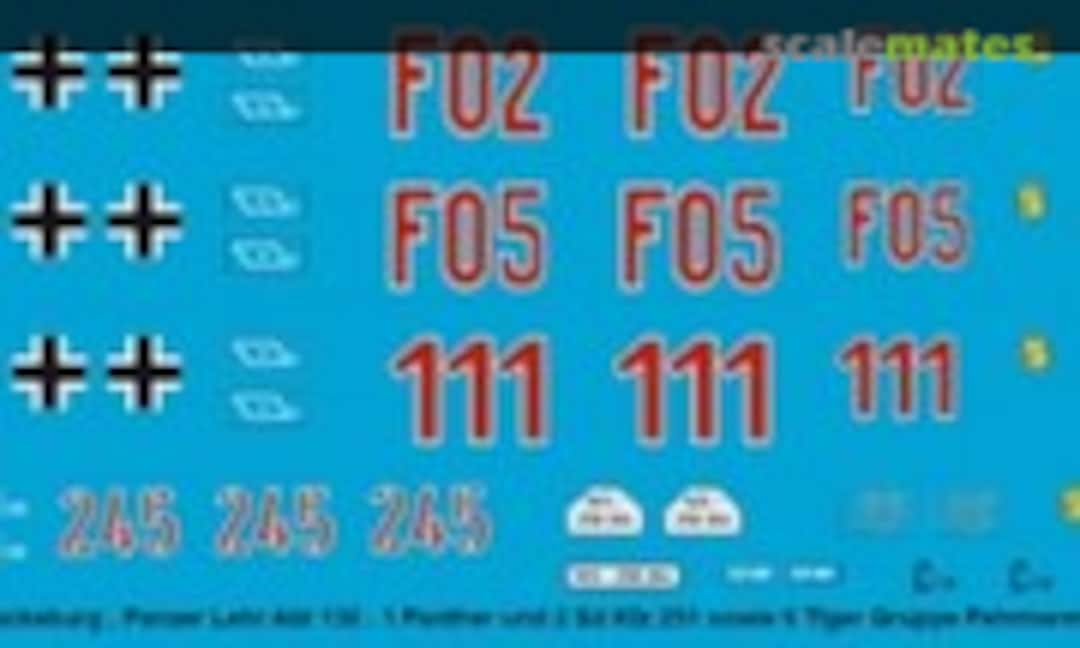 1:48 Kampfgruppe Major Schulze 8.4.1945 Bückeburg, Pz. Lehr Abt 130 (Peddinghaus-Decals 48 3763) 48 3763